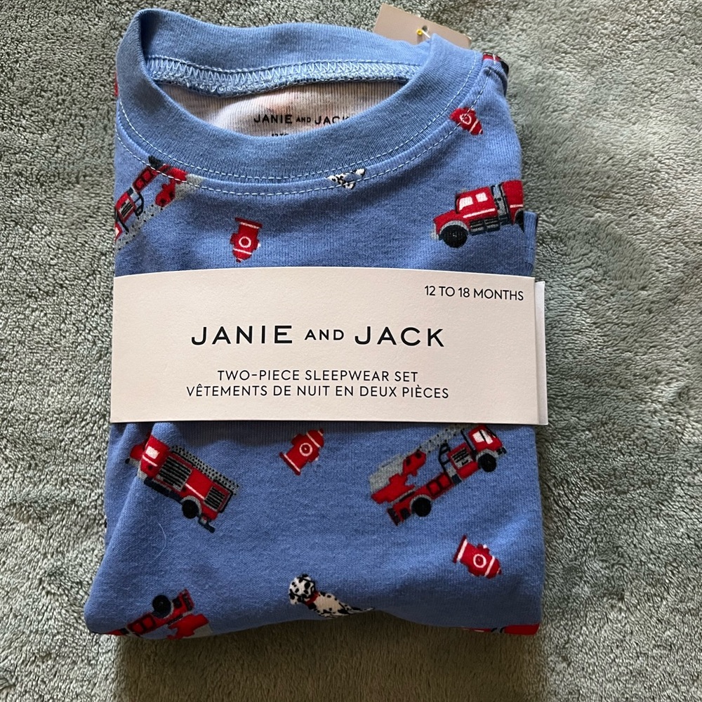 Janie and jack boys pjs. Size 12-18 mos.